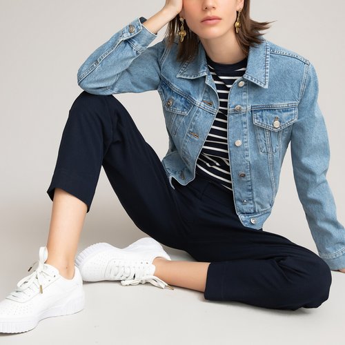 Ankle grazer leather trousers online