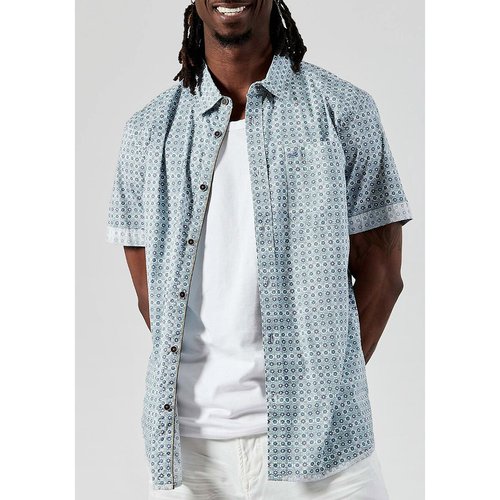 Camicia slim popeline con motivi blu Kaporal La Redoute