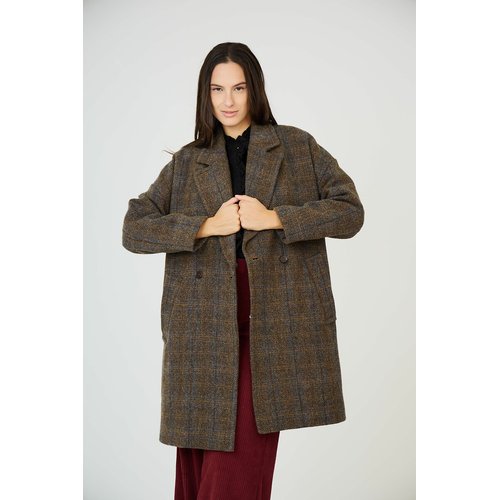 Mid length plaid coat discount