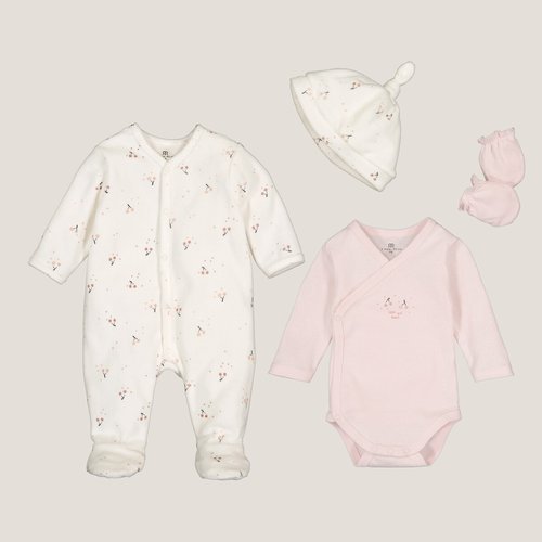 4 Piece Newborn Set in Organic Cotton