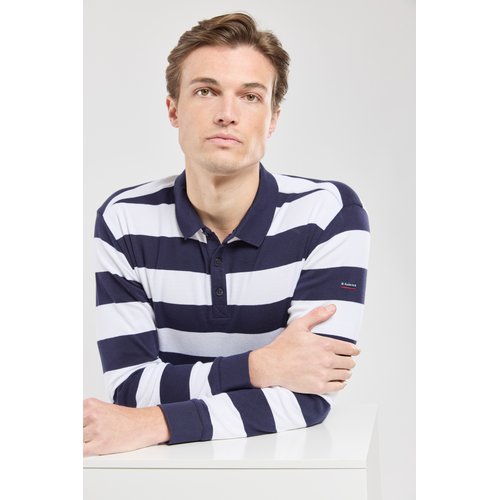 Polo rugby raye en coton pleuven navire blanc Armor Lux La Redoute