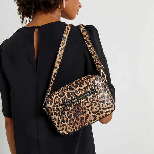Bolso con estampado de leopardo estampado de leopardo La Redoute Collections La Redoute