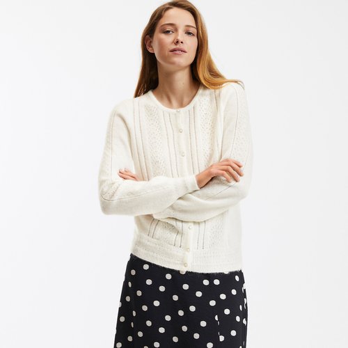 Cardigan en maille pointelle La Redoute Collections La Redoute