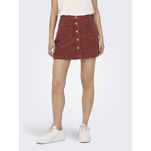 Jupe en velours taille haute