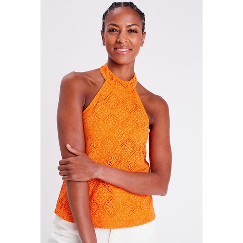 Debardeur encolure americaine orange Cache Cache La Redoute