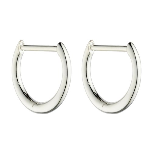 Solid silver hoop earrings shop