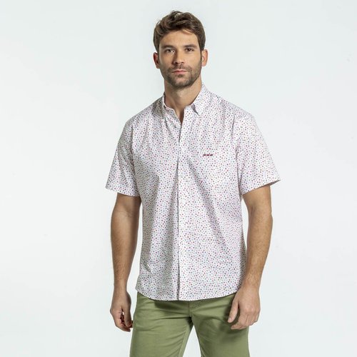 Chemise imprime feuillage blanc Mise Au Green La Redoute