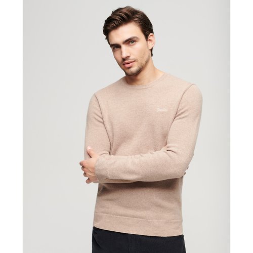 Essential crew neck jumper sweater beige Superdry La Redoute