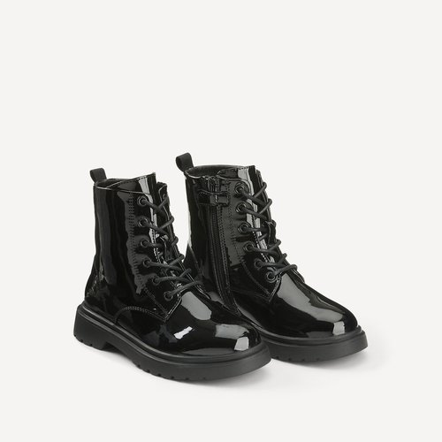 Lack Boots Schwarz