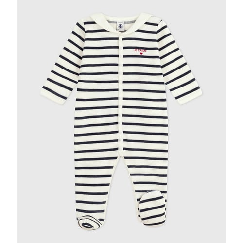 Pyjama Babygros Petit Bateau Bleu Coton - Taille 12 Mois Fille - été/printemps - Occasion