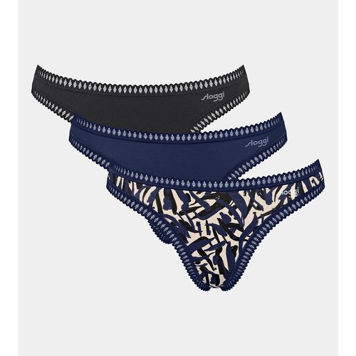 Lot de strings en coton go crush Sloggi La Redoute