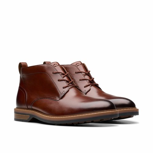 Aldwin leather chukka boots tan Clarks La Redoute