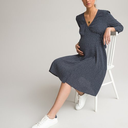 Robe de grossesse imprime a pois courte imprime La Redoute Collections La Redoute