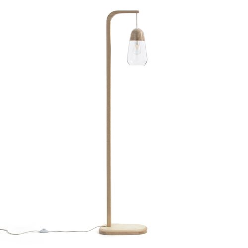 Nasoa wood glass floor lamp natural La Redoute Interieurs La Redoute