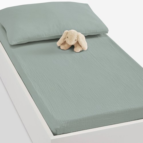 Drap housse bebe gaze de coton bonnet 17 cm kumla La Redoute Interieurs La Redoute