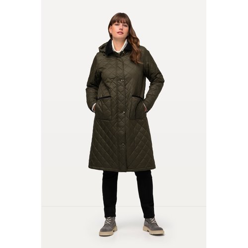 Manteau matelasse col en velours cotele Ulla Popken La Redoute