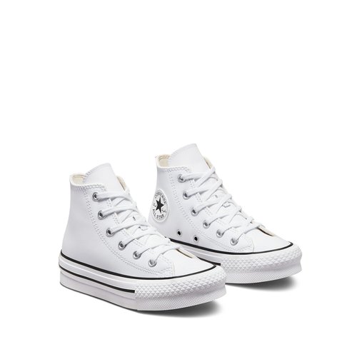 All white converse leather best sale