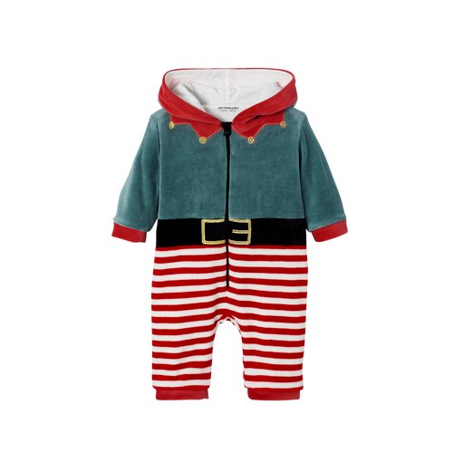 Surpyjama en velours lutin mixte rouge brique Vertbaudet La Redoute