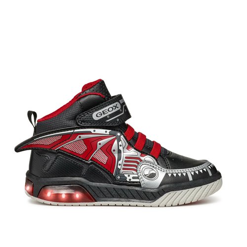 Sneakers alte traspiranti con led inek nero rosso Geox La Redoute