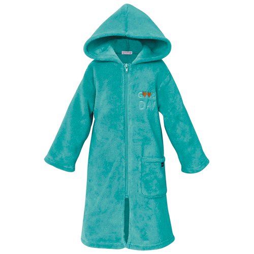 Robe de chambre longue turquoise bleu Sucre D orge La Redoute