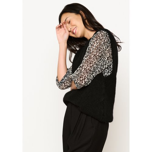 Pullover sans manches en mohair noir Lolaliza La Redoute