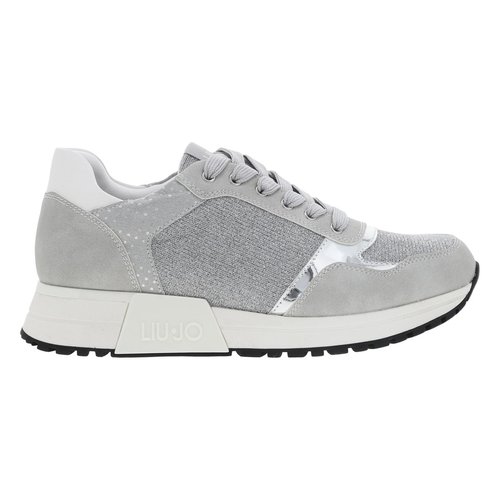 Baskets talon semi compensee gris argent Liu Jo La Redoute
