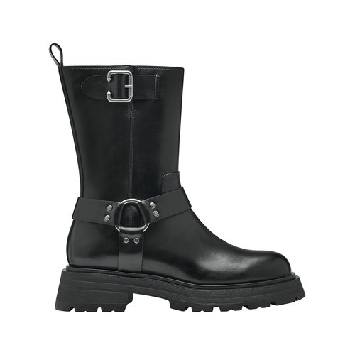 Biker ankle boots black Tamaris La Redoute
