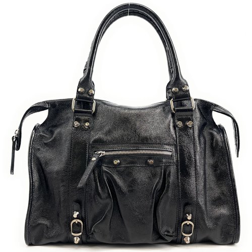 Sac a main en cuir brosse mat italien sandstorm Oh My Bag La Redoute