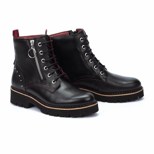 Vicar leather ankle boots with lace up fastening black Pikolinos La Redoute