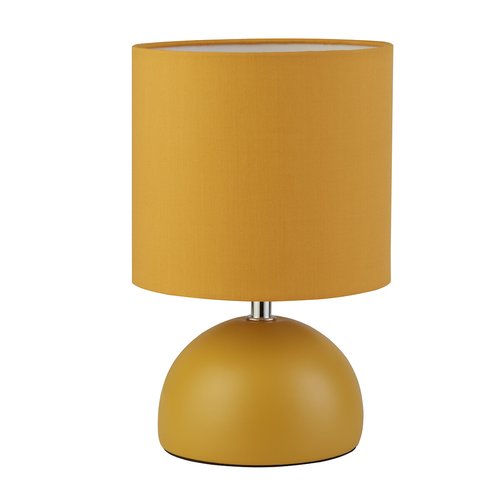 Dome ceramic table lamp with co ordinating shade ochre So home La Redoute