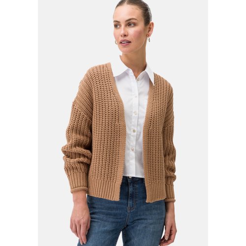 Cardigan court en grosse maille Zero La Redoute