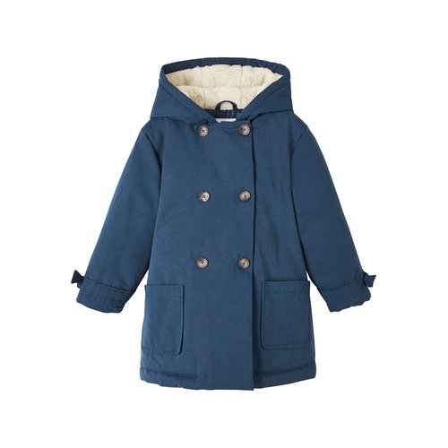 Parka a capuche chic effet peau de peche Vertbaudet La Redoute