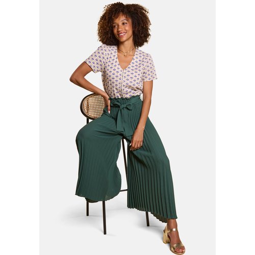 Pantalon ample plissé best sale