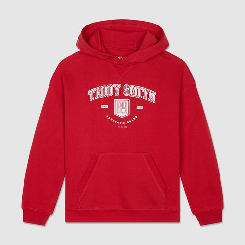 Sweat a capuche Teddy Smith rouge La Redoute
