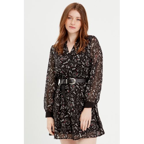 Robe noire cache cache top