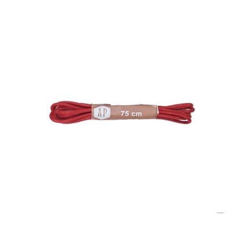 Paire De Lacet Cire Rond Rouge Intense 75 Cm