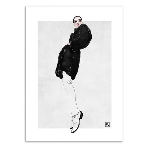 Affiche d'art - black coat - andriana chunis Couleur gris Wall Editions ...