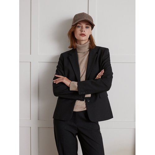 Veste tailleur uni noir Cyrillus La Redoute