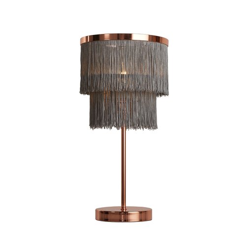 Rose gold and grey lamp top