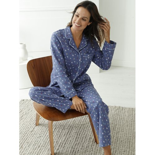 Pyjama en flanelle pur coton femme Daxon La Redoute