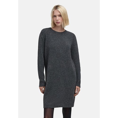 Robe pull col rond droite manches longues courtes Ikks gris anthracite La Redoute