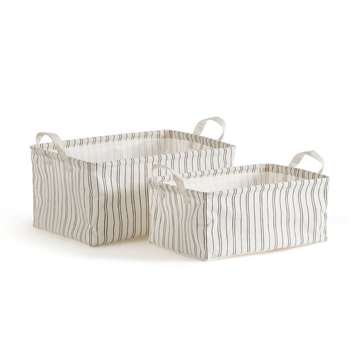 Set of 2 uzes storage baskets black white La Redoute Interieurs La Redoute