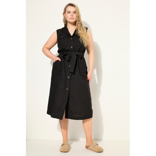 Robe midi style militaire sans manches en noir Studio Untold La Redoute