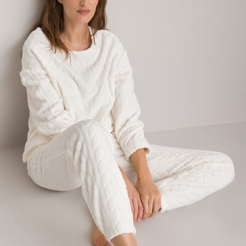 Cable Knit Fleece Pyjamas
