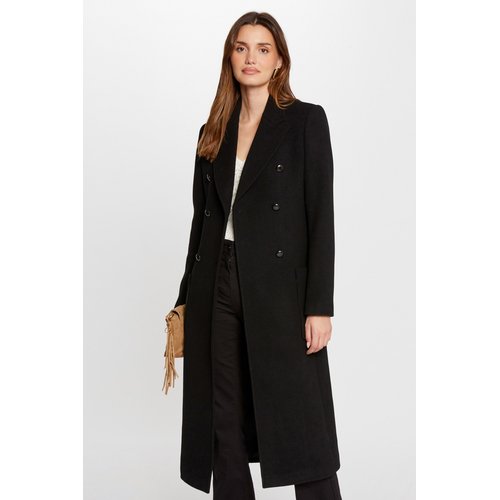 Manteau long droit noir Morgan La Redoute