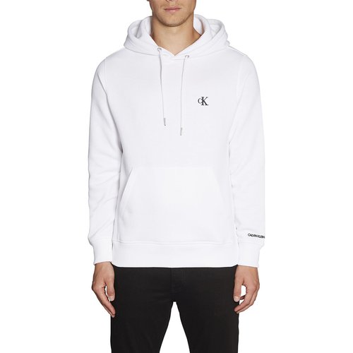 Sweat a capuche ck essential blanc Calvin Klein Jeans La Redoute