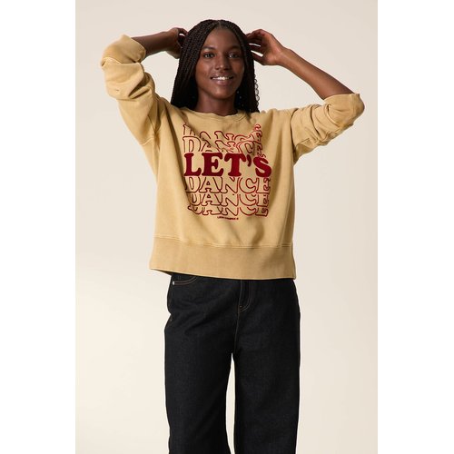 Sorbet cotton blend sweatshirt with crew neck beige Leon Harper La Redoute