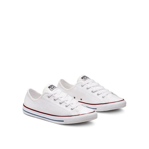 Canvas dainty chuck taylor all star trainers white Converse La Redoute