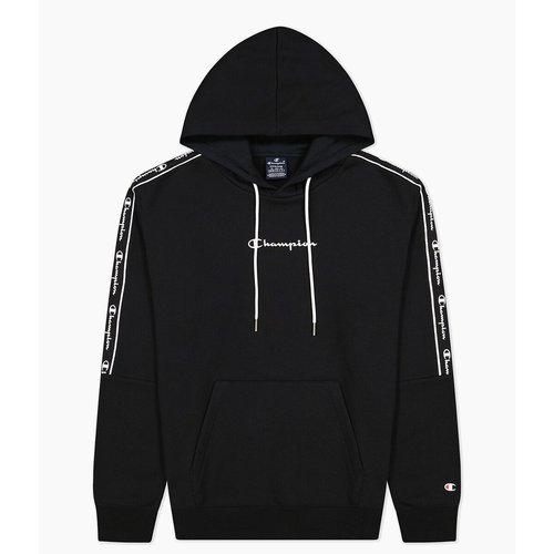 Sweat a capuche logo tape noir Champion La Redoute