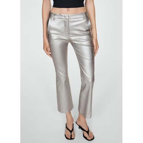 Pantalon argenté mango shop